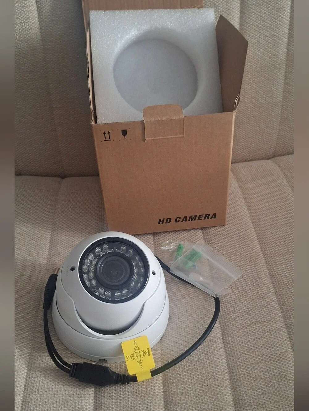 Dome Security Camera - White HD Surveillance Camera